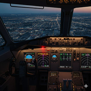 Cockpit aviao fms erro altitude too high