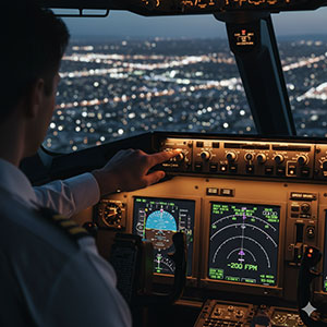 Piloto ajusta mcp descida manual vertical speed